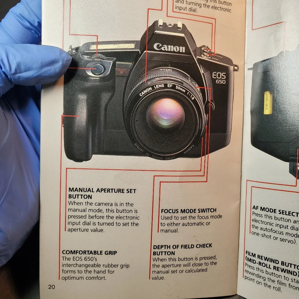 Original Canon EOS 650 Camera Brochure 1987 Edition